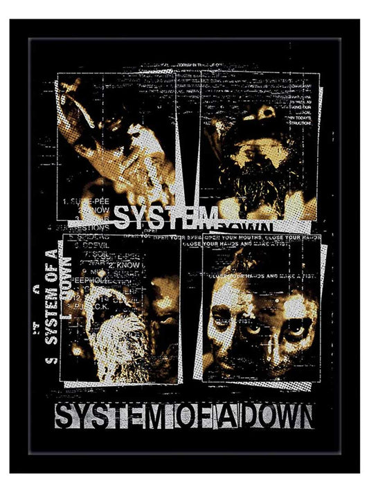 System Of A Down Distortion Framed Mini Poster
