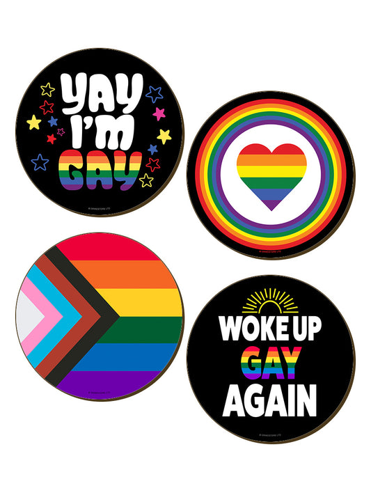 Out And Proud 4 Piece Coaster Set