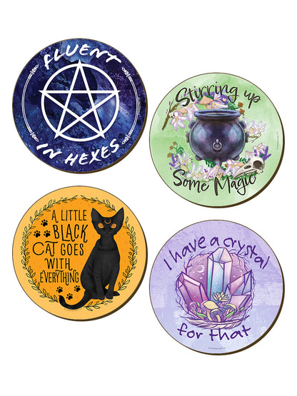 Wicca 4 Piece Coaster Set