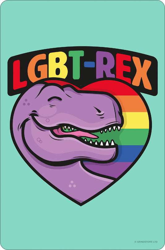 LGBT-REX Small Tin Sign
