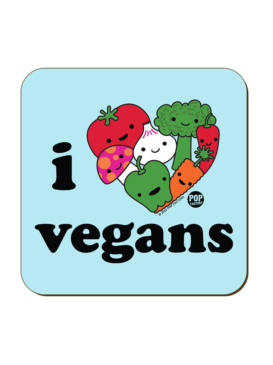 Pop Factory I Love Vegans Coaster