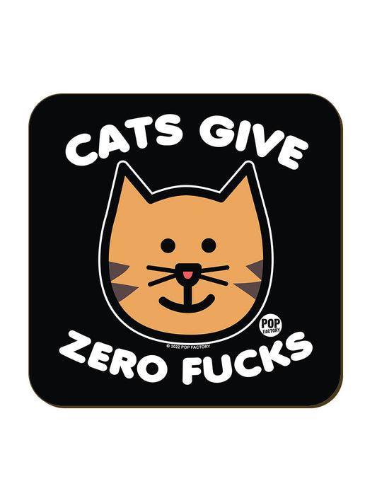 Pop Factory Cats Give Zero Fucks Coaster