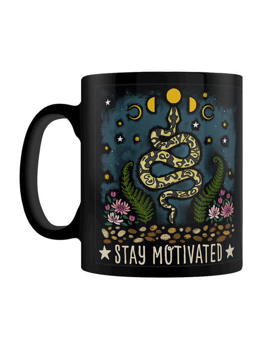 Keep Going Stay Motivated Black Mug