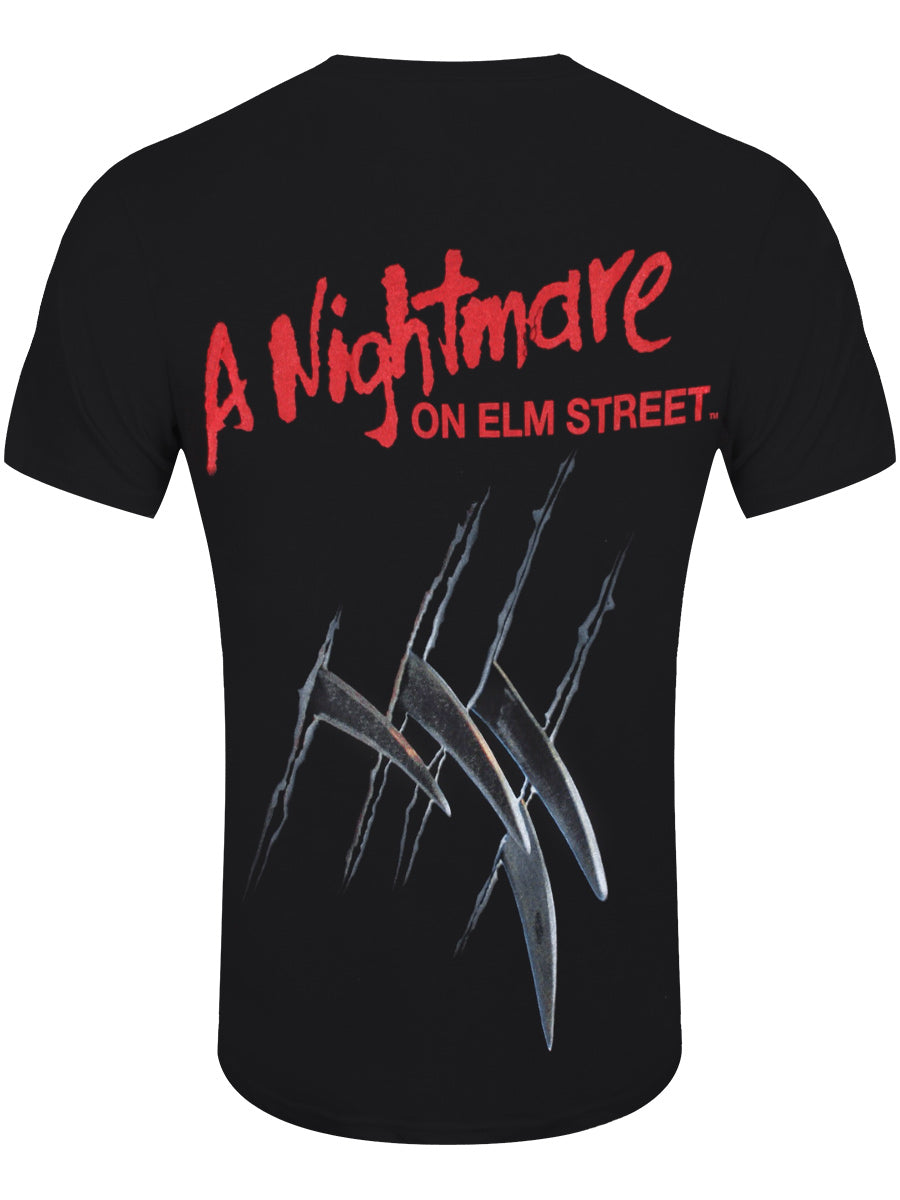 Spiral Freddy Claws Elm Street Men's Black T-Shirt