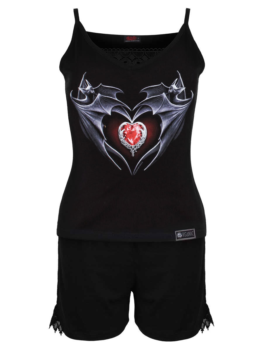 Spiral Bat's Heart Organic Camisole Pyjama Set