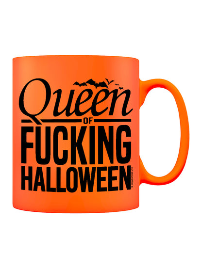 Queen of Fucking Halloween Orange Neon Mug
