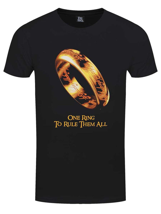 Lord Of The Rings One Ring To Rule Them All Men's Black T-Shirt