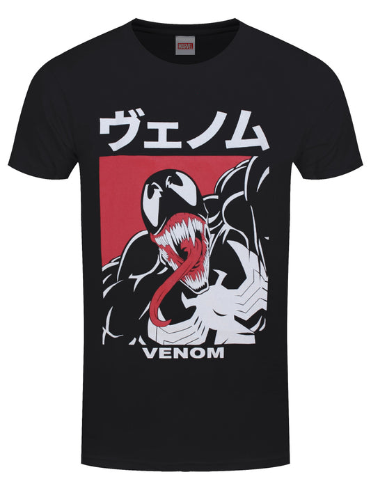 Marvel Comics Venom Japanese Men's Black T-Shirt