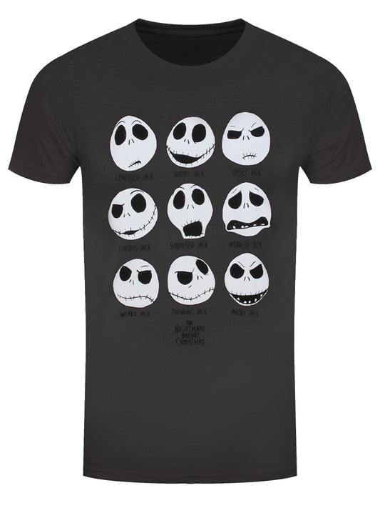 The Nightmare Before Christmas Many Faces Of Jack Men's Grey T-Shirt