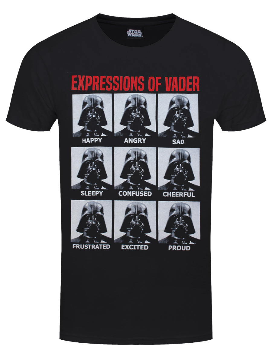 Star Wars Expressions Of Vader Men's Black T-Shirt