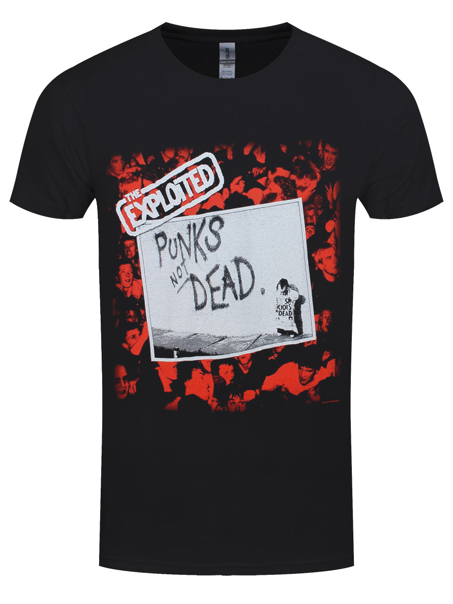 The Exploited Punks Not Dead Men's Black T-Shirt
