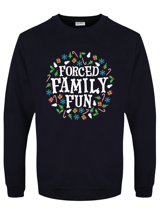 Forced Family Fun Men's Navy Blue Christmas Jumper