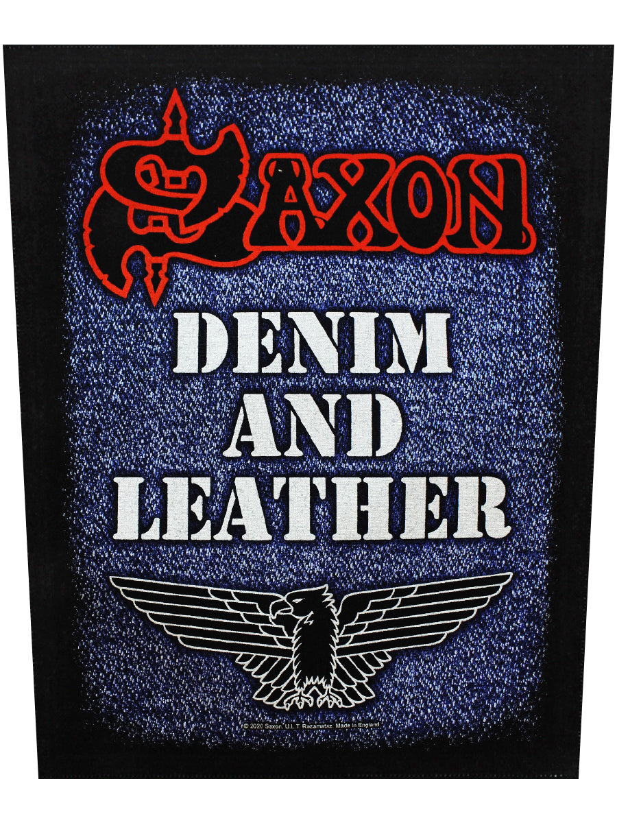 Saxon Denim & Leather Backpatch