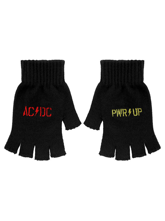 AC/DC PWR UP Logo Fingerless Gloves