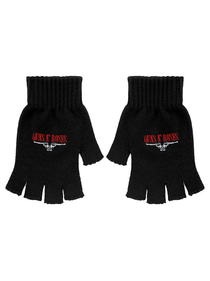 Guns N Roses Logo & Pistols Fingerless Gloves