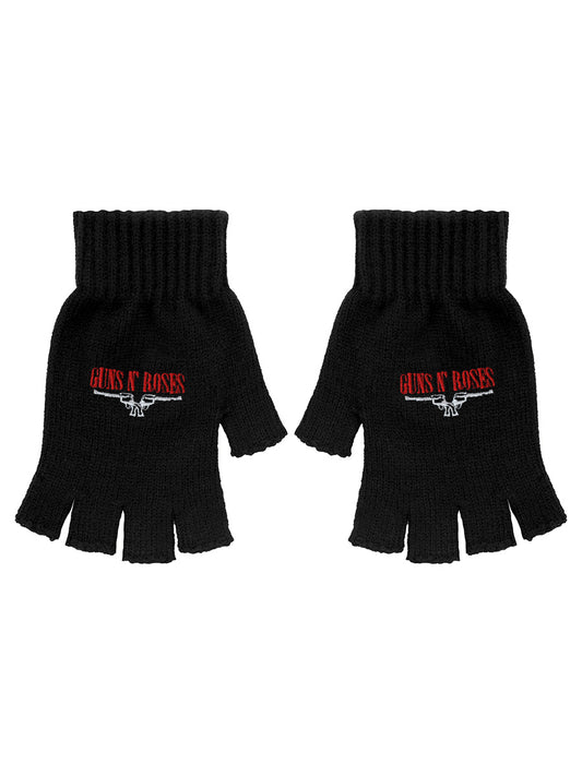 Guns N Roses Logo & Pistols Fingerless Gloves