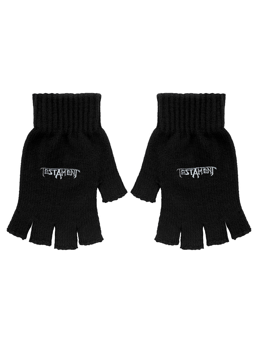 Testament Logo Fingerless Gloves