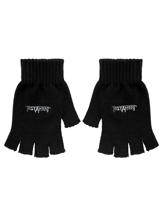 Testament Logo Fingerless Gloves