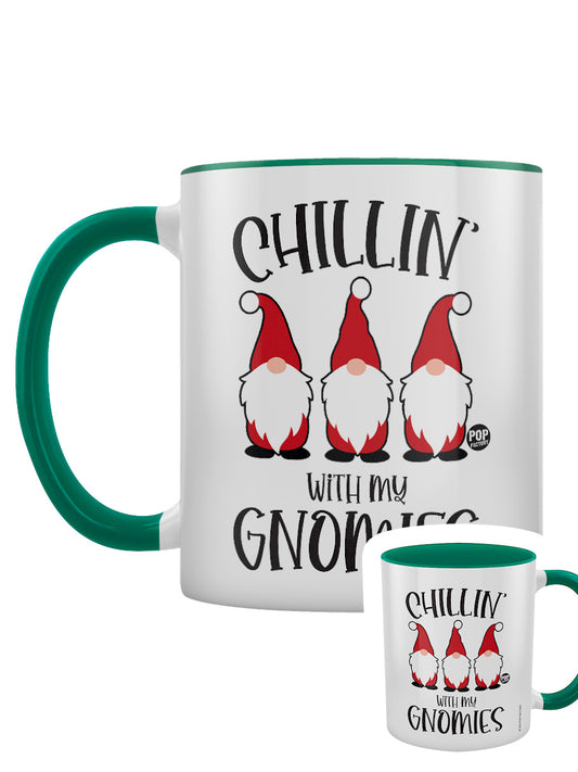 Pop Factory Chillin' With My Gnomies Christmas Green Inner 2-Tone Mug