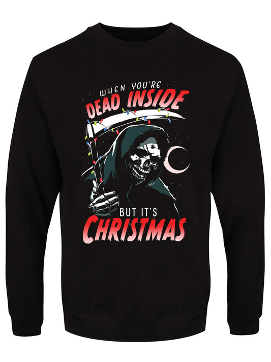 When You're Dead Inside But It's Christmas Men's Black Christmas Jumper