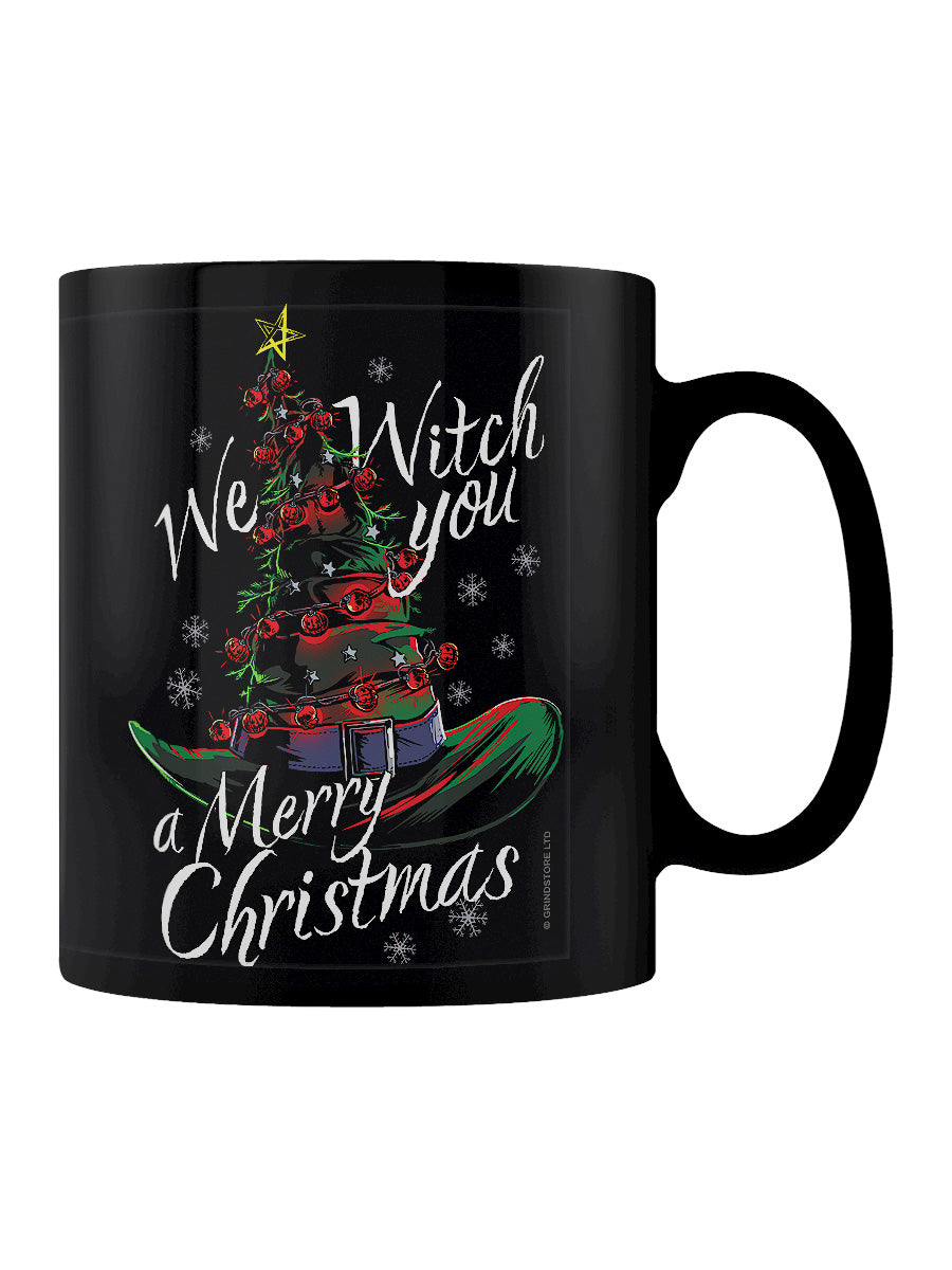 We Witch You A Merry Christmas Black Mug