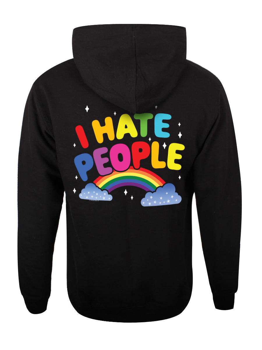 I Hate People Unisex Black Pullover Hoodie