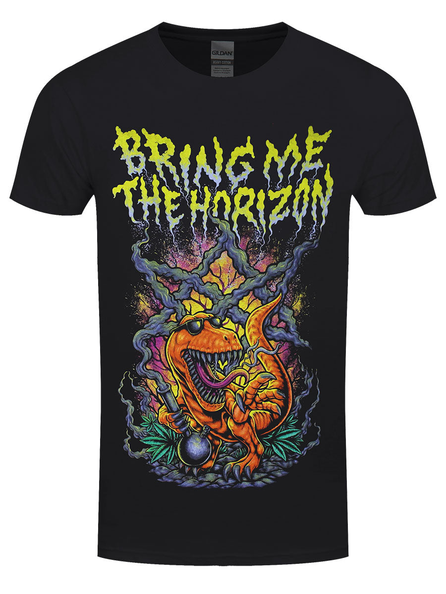 Bring Me The Horizon Smoking Dinosaur Men's Black T-Shirt