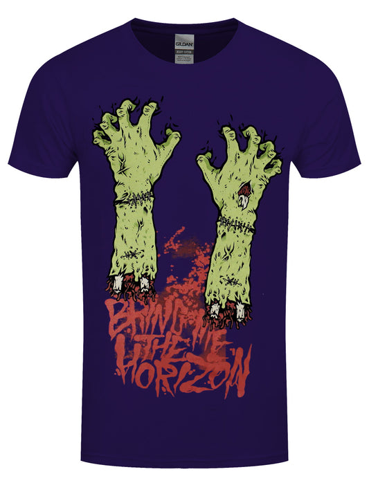 Bring Me The Horizon Zombie Hands Men's Purple T-Shirt