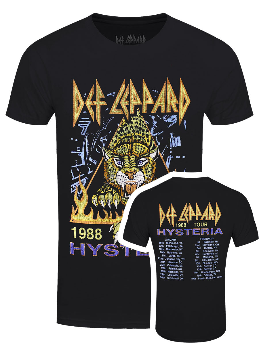 Def Leppard Hysteria '88 Men's Black T-Shirt