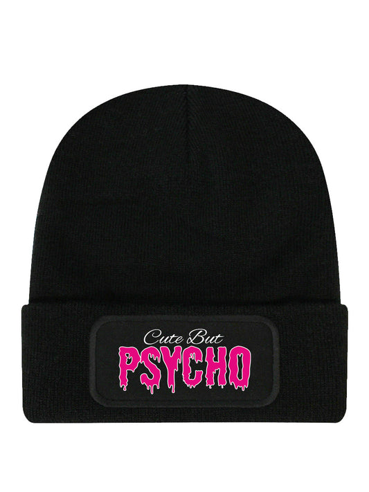 Cute But Psycho Black Beanie