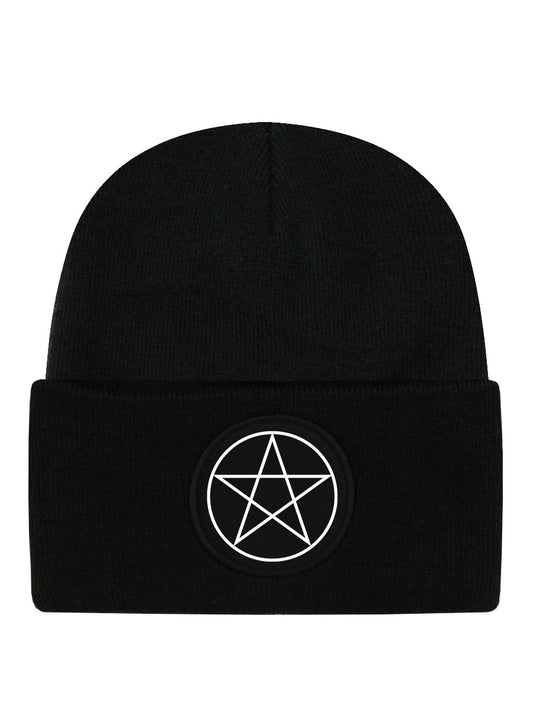 Pentagram Black Beanie