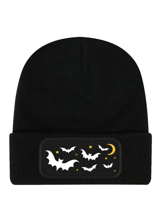 Night Bats Black Beanie