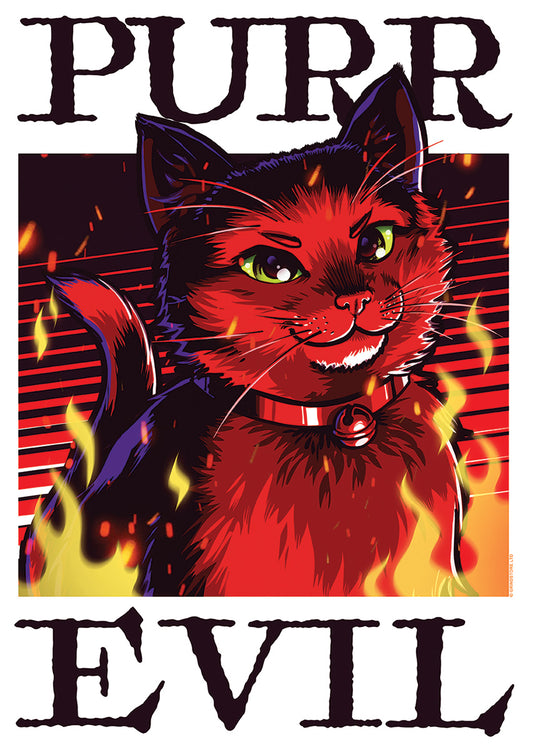 Purr Evil Cat Mini Poster