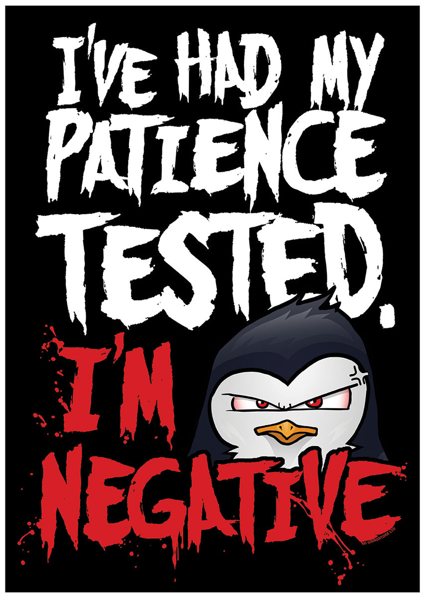 Psycho Penguin Patience Mini Poster