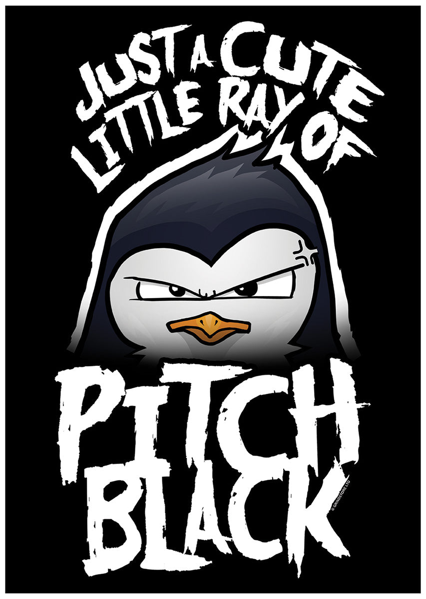 Psycho Penguin Cute Little Ray Of Pitch Black Mini Poster