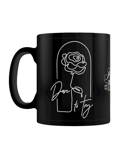 Beauty & The Beast Dare To Try Black Mug