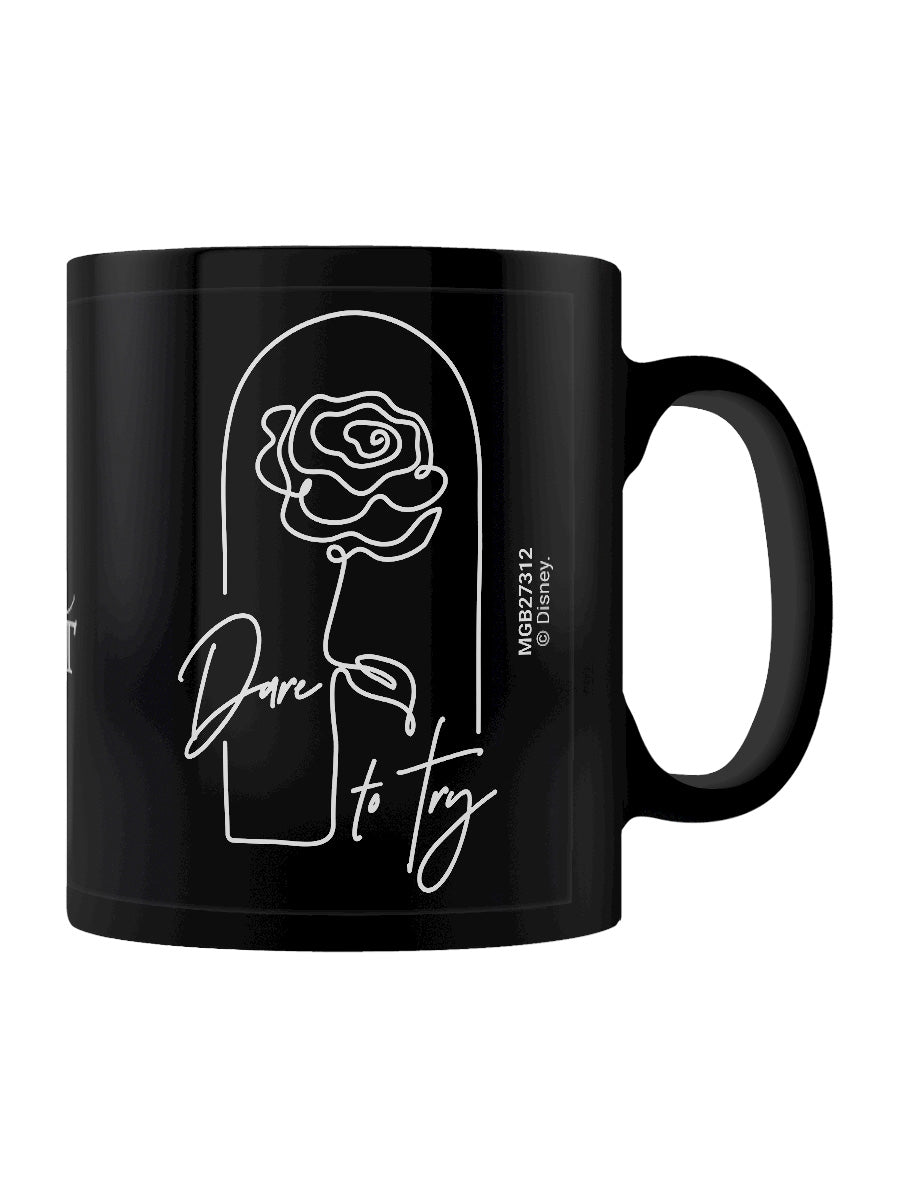 Beauty & The Beast Dare To Try Black Mug