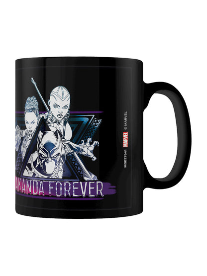 Black Panther Wakanda Forever Tribal Black Mug