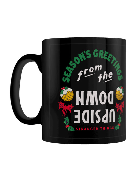 Stranger Things 4 Fairy Lights Black Mug