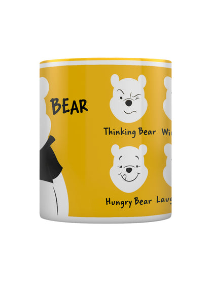 Winnie The Pooh Faces Yellow Coloured Inner Mug