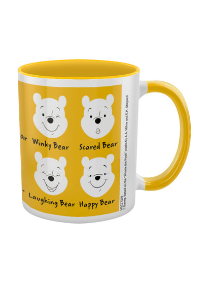 Winnie The Pooh Faces Yellow Coloured Inner Mug