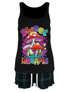 Sweet Dreams Mushrooms Ladies Short Pyjama Set