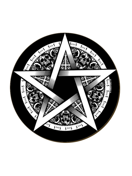 Pentagram Skulls Coaster