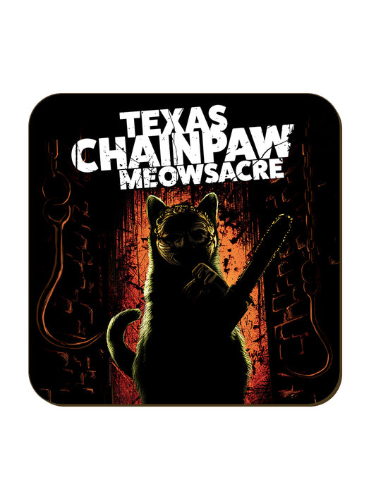 Horror Cats Texas Chainpaw Meowsacre Coaster