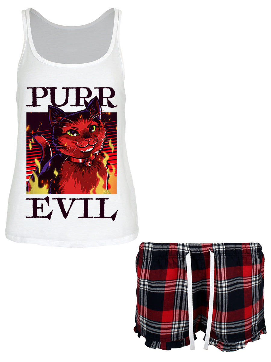 Purr Evil Ladies Short Pyjama Set