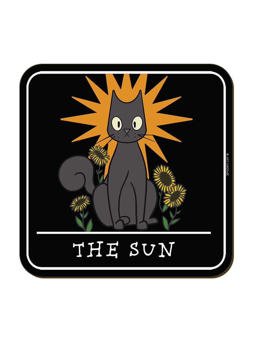 Spooky Cat Tarot The Sun Coaster