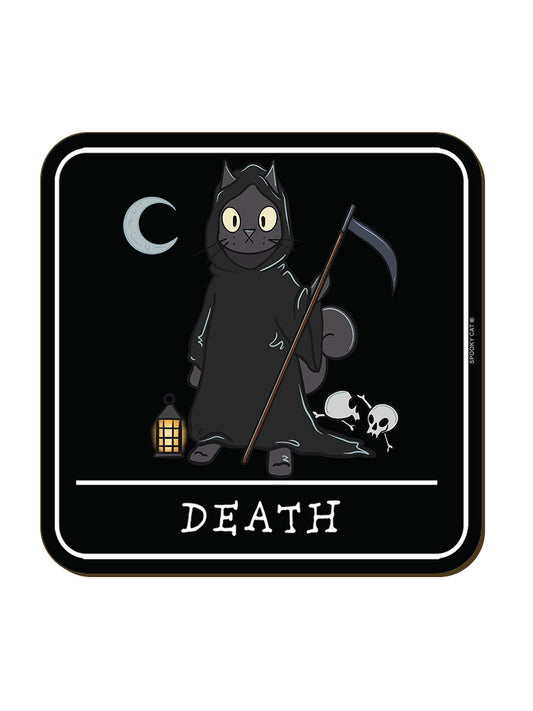 Spooky Cat Tarot Death Coaster