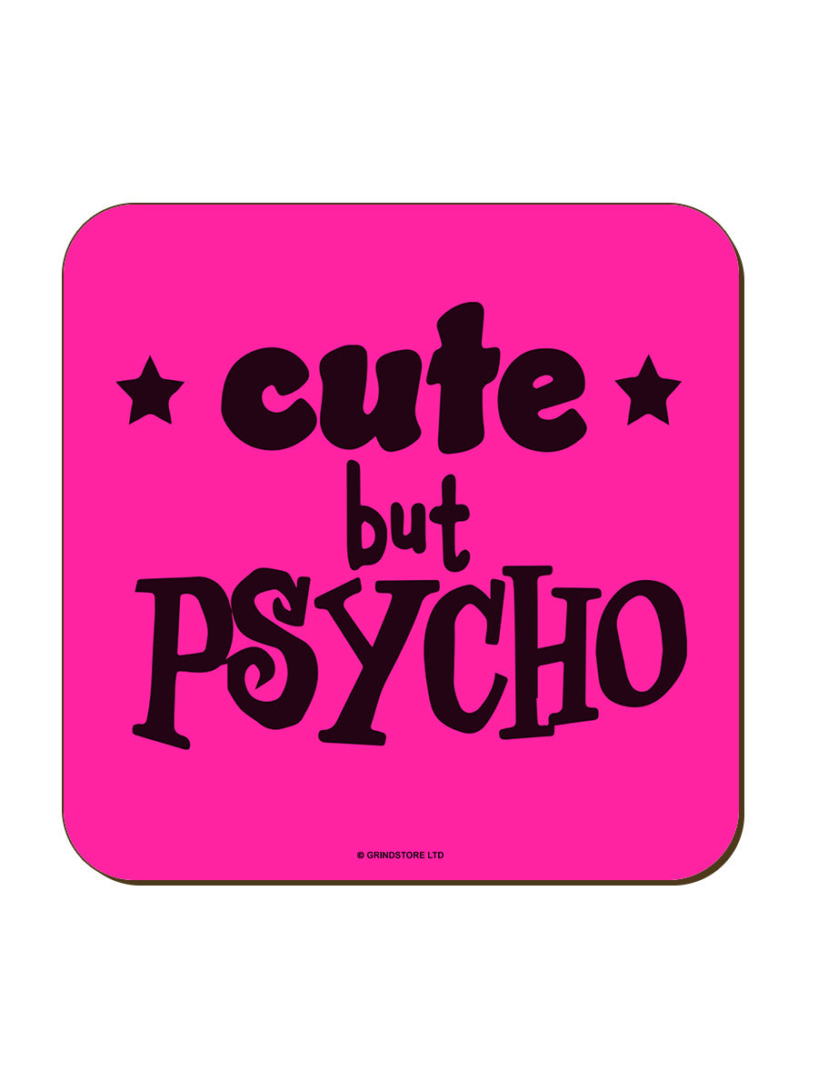 Cute But Psycho Pink Neon Coaster