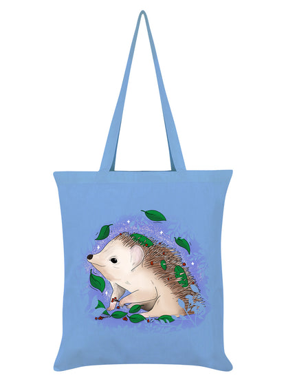 Foraging Familiars Hedgehog Sky Blue Tote Bag