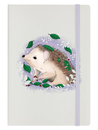 Foraging Familiars Hedgehog Cream A5 Hard Cover Notebook